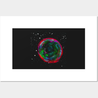 Super Red Space Bubble Posters and Art